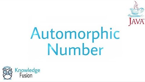 How to check a number is Automorphic or not using JAVA Programming | ICSE