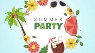 Summer party at a dessert island