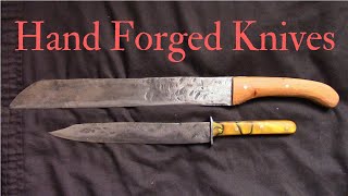 Showing two knives I forged