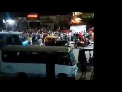 حادث سير بشبرا الخيمة امام محطة جامع سلامة الشارع الجديد