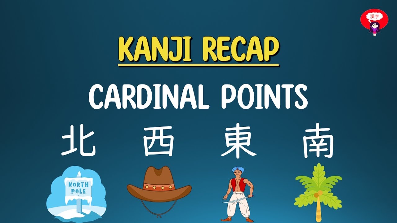 Kanji Recap: Cardinal Points - Etymology and vocabulary