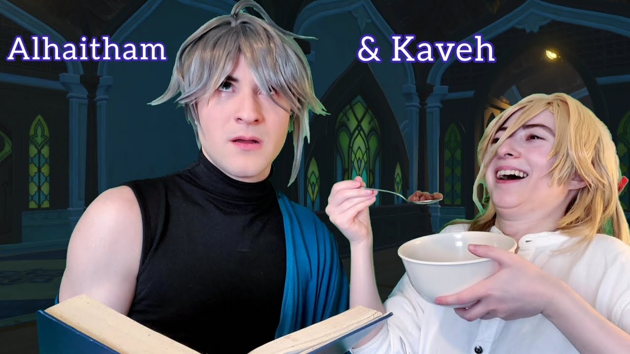 [ASMR] Альхайтам и Кавех препираются, пока ты пытаешься спать (неразборчивый шёпот, постукивание)