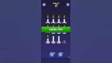 Nut Sort Level 1197 - Color Puzzle Game by Kiwi Fun #games #puzzle #NutSort #NutSortSolution