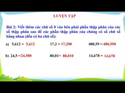 Số thập phân bằng nhau. So sánh hai số thập phân. (Tiết 36,37)