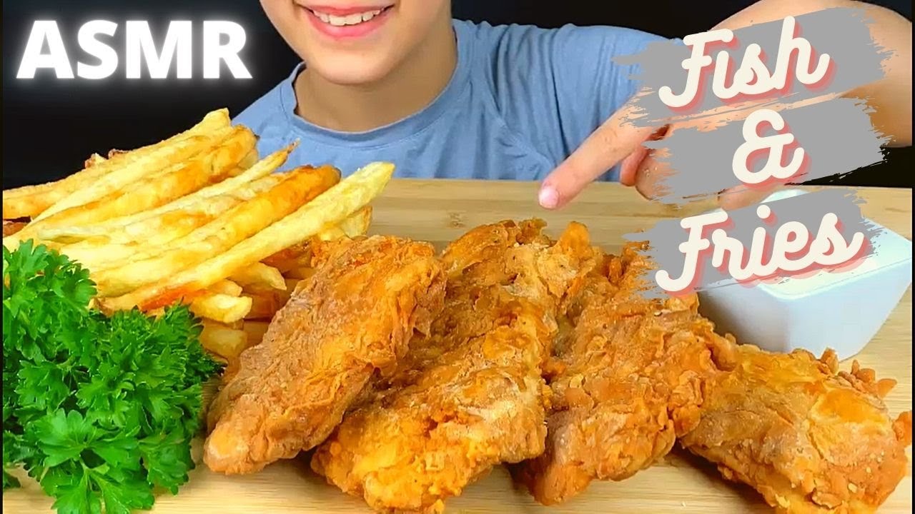 ASMR EATING FRIED FISH 🐟🍟😋AND CHIPS 😋 | A.E ASMR