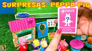 Sorveteria da Peppa Pig! Com caixa surpresa, George Pig, Candy, Rebeca e Peppa! #peppapig #sorvete