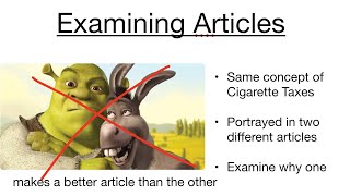 Pick an Economic IA article - Strong vs Weak Articles
