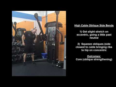 High Cable Oblique Side Bends