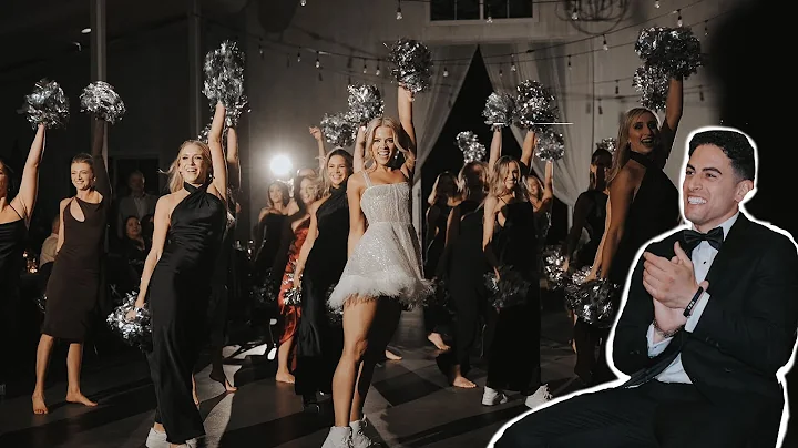 NFL Cheerleader Surprises her groom & dances at her Wedding!
