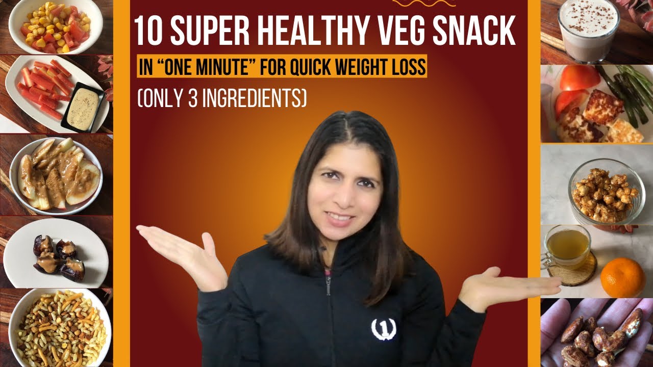 10 Healthy Veg Snack in ONE MINUTE For Quick Weight Loss Instant 3