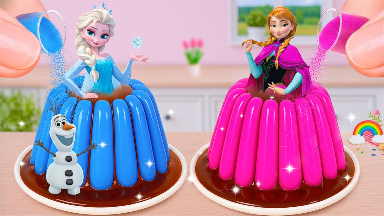 Торт для кукол Эльза и Анна из Холодного сердца ❄️🎀 Прекрасный рецепт торта «Тяни меня вверх» с м...