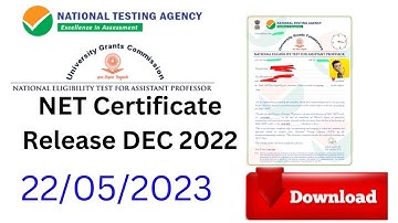 UGC NET E-certificate 2023 ||  UGC Net Certificate Dec 2022 ||  How to Download  ||