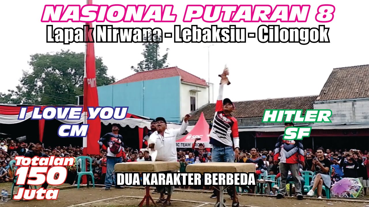 Beda karakter Ketemu di Nasional Putaran 8 //  I love you VS Hitler lapak NIRWANA lebaksiu