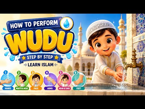 How to Perform Wudu (Ablution) Step by Step for Kids | Learn Islam  | Wudu Tutorial