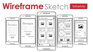 Mobile App Wireframe sketch using Balsamiq | Online Magazine App Wireframe  | Wireframe
