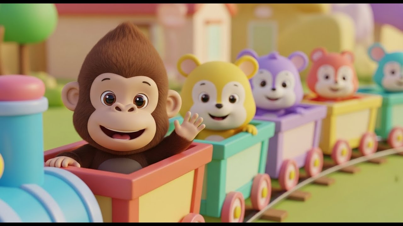 Animals Learning Train All Aboard the Animal Train π | Fun Animal & Learning Song for Kids ...