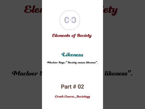 Basic Elements Of Society Crashcourse Sociology