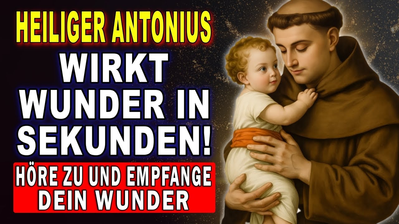 Mächtiges Gebet zum HEILIGER ANTONIUS für ein sofortiges Wunder 🙏