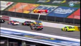 Kurt Busch takes out Bobby Labonte Martinsville Sprint Cup Race 2011.mpg