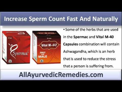 reduce sperm way to count Natural