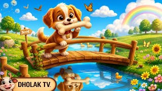 The Greedy Doggy 🐶🍖 | Moral Story for Kids | 3D Animated Nursery Rhyme #rhymes