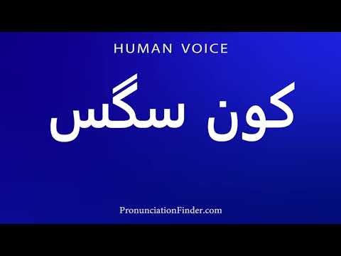 How To Pronounce کون سگس