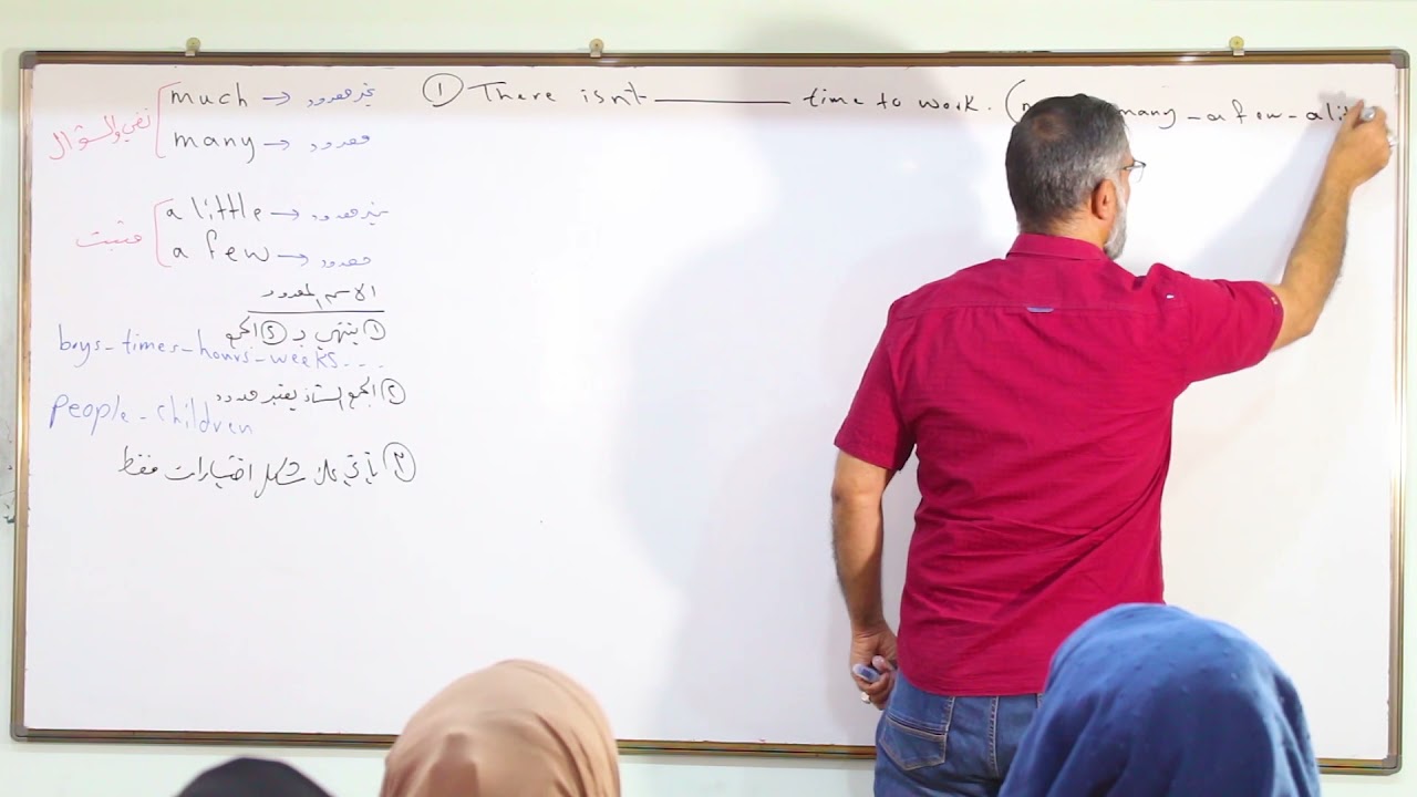 الكميات (much ,many ,a few ,a little)