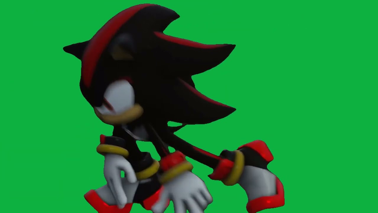 Shadow the hedgehog greenscreenpack 1[SHADOW THE HEDGEHOG GREENSCREEN]
