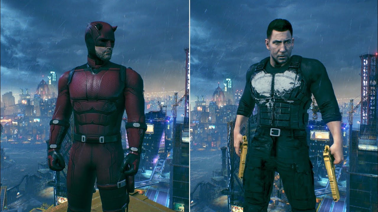 DAREDEVIL & PUNISHER [PC Mods] Pro Gameplay in Batman Arkham Knight