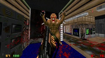 Brutal Doom v22 test 5 RC2/AmalGoom - Blue Hallways (Android/DeltaTouch)