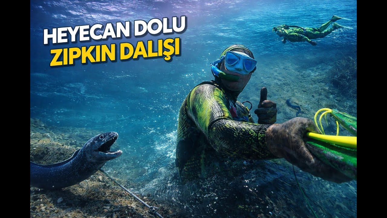 Захватывающий дайвинг с копьем: Большая Лича и крошечная Каретта Каретта