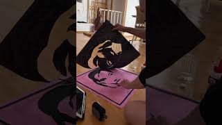 Bjork Portrait. Recycle Art.