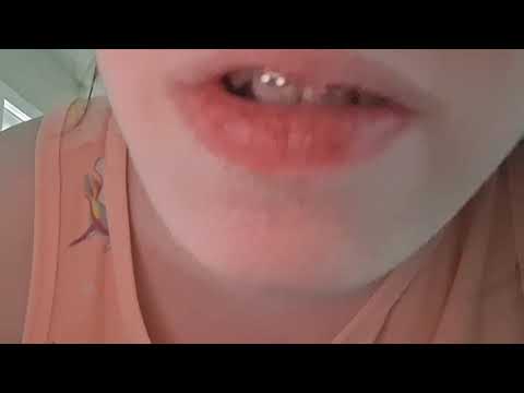 Giantess vore (She swallows you) Licking, stomach growls, soft talking
