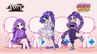 Creating 3 Looks For Lili From Poppy Playtime In Avatar World #avatarworld  #poppyplaytime #lili