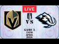 NHL LIVE Vegas Golden Knights vs Utah Mammoth Game 3 April 24th 2026 Full Game Watch Along