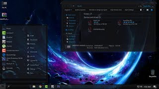 Space blue glass theme for Windows 10 screenshot 5