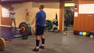 High hang + 2 below the knee snatch 77,5kg (Fec)