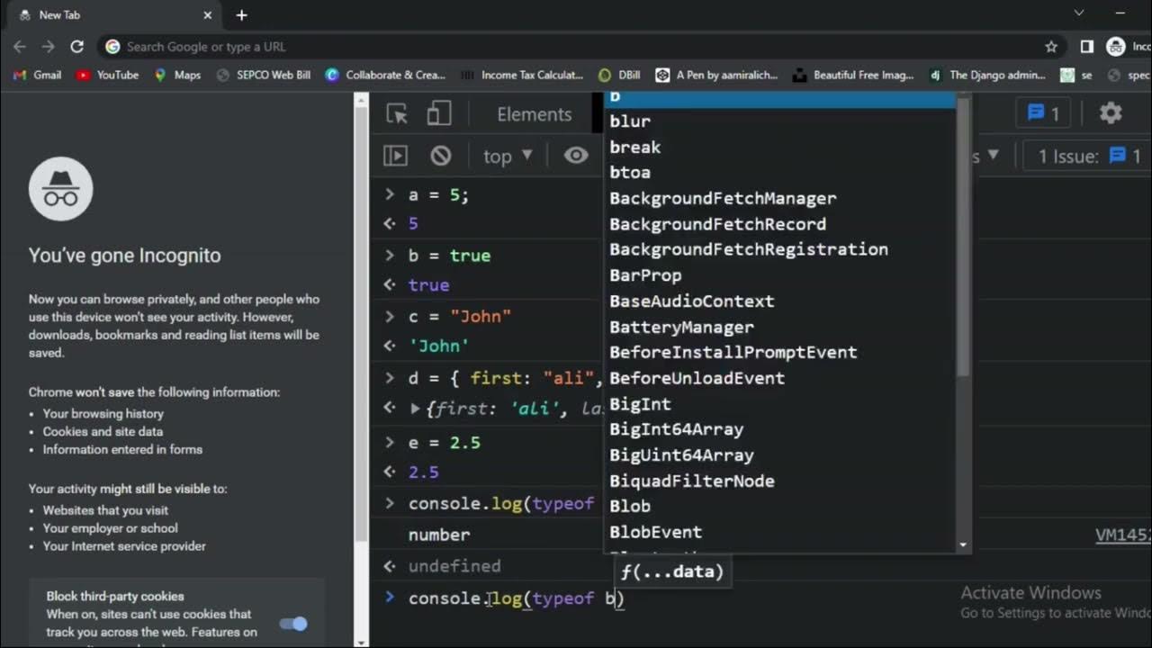 JavaScript tutorials | Data types |JavaScript Basic Essentials - YouTube