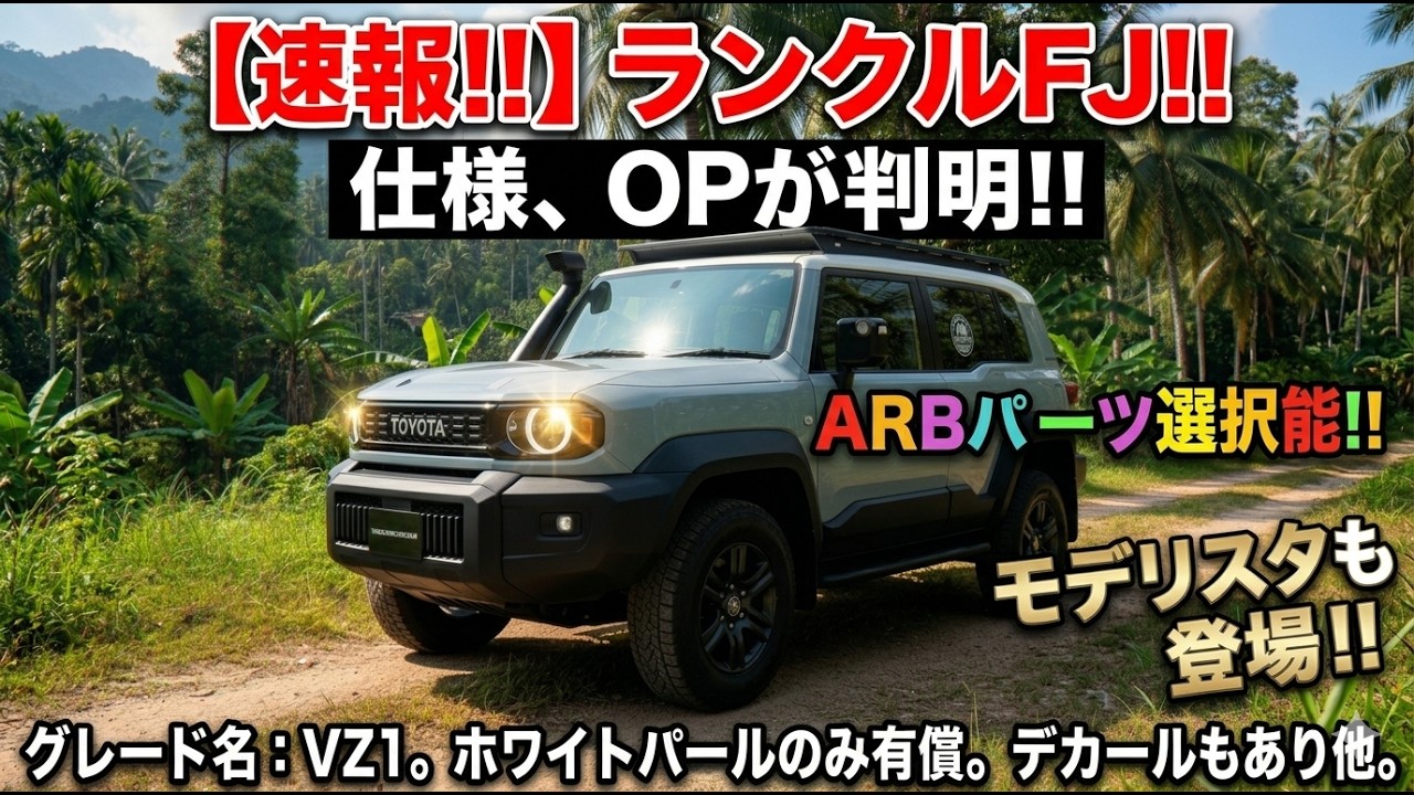 Breaking News!!] Land Cruiser FJ!! Specifications and options