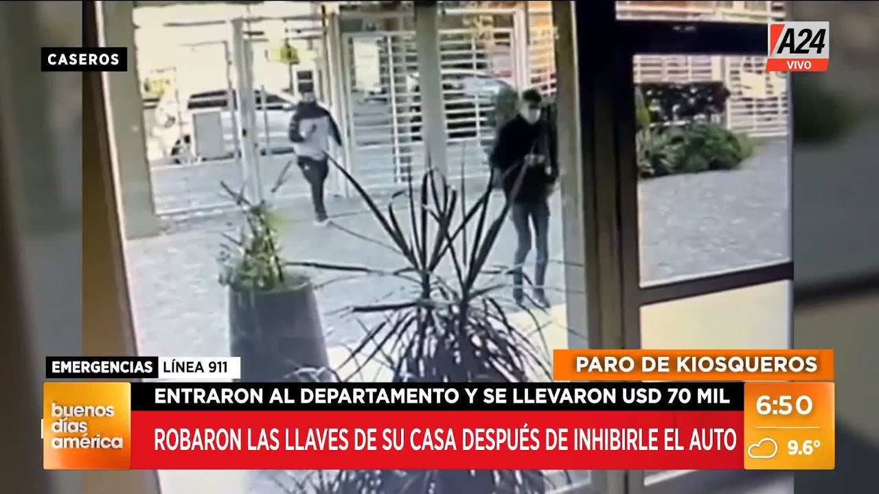 Le inhibieron el auto, le desvalijaron la casa y se robaron u$s 70 mil I A24