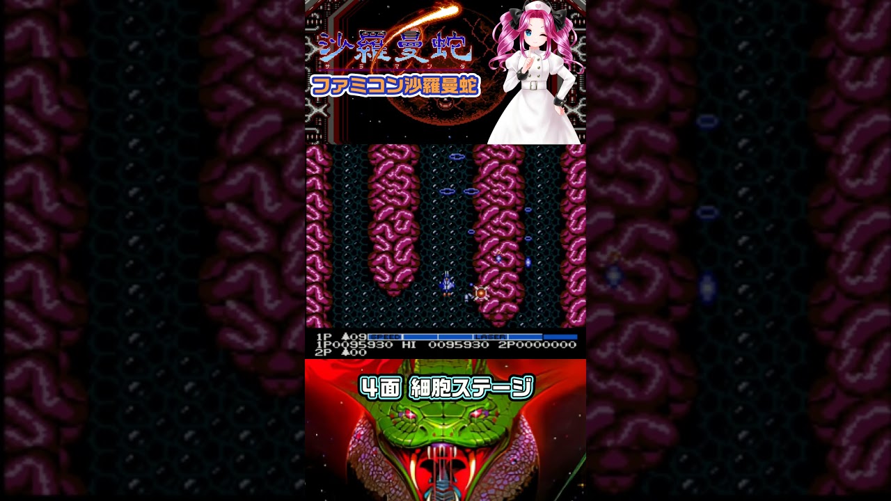 Famicom Salamander 4th Stage Sprite Enhancement FC Console Play
