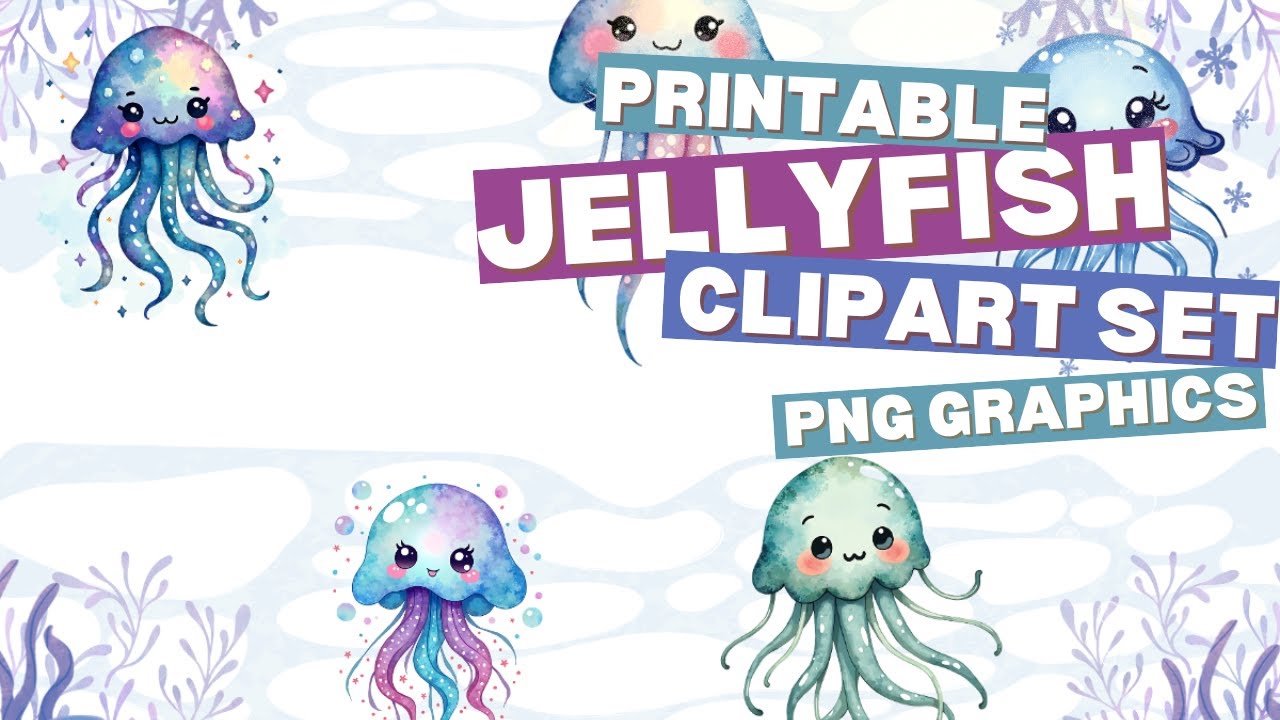 Jellyfish Clipart Set #cliparts #clipart - YouTube