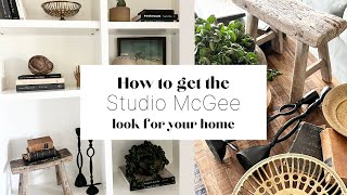 How to Decorate Like Studio McGee | Shelf Styling Tutorial | Vintage Decor