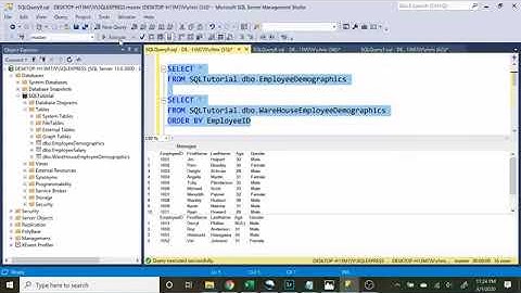 Intermediate SQL Tutorial | Unions | Union Operator