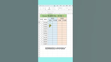 Excel快速輸入勾叉的方法 #excel❤️Excel quickly input the method of ticking