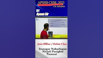 APSSB CHSL 2025 Gk Solution by Ayan sir