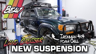 Suspension Upgrade in the 80 Series Land Cruiser Overland Build. Ironman 4x4 Lift Kit & Foam Cell