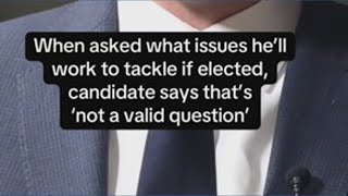 Candidate takes issue with question asking him to name the top issue heโd work to tackle if elected