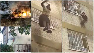 Students JUMPING through 2nd floor Dormitory windows - Buruburu Girls on Fire