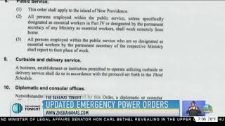 UPDATED EMERGENCY POWER ORDERS